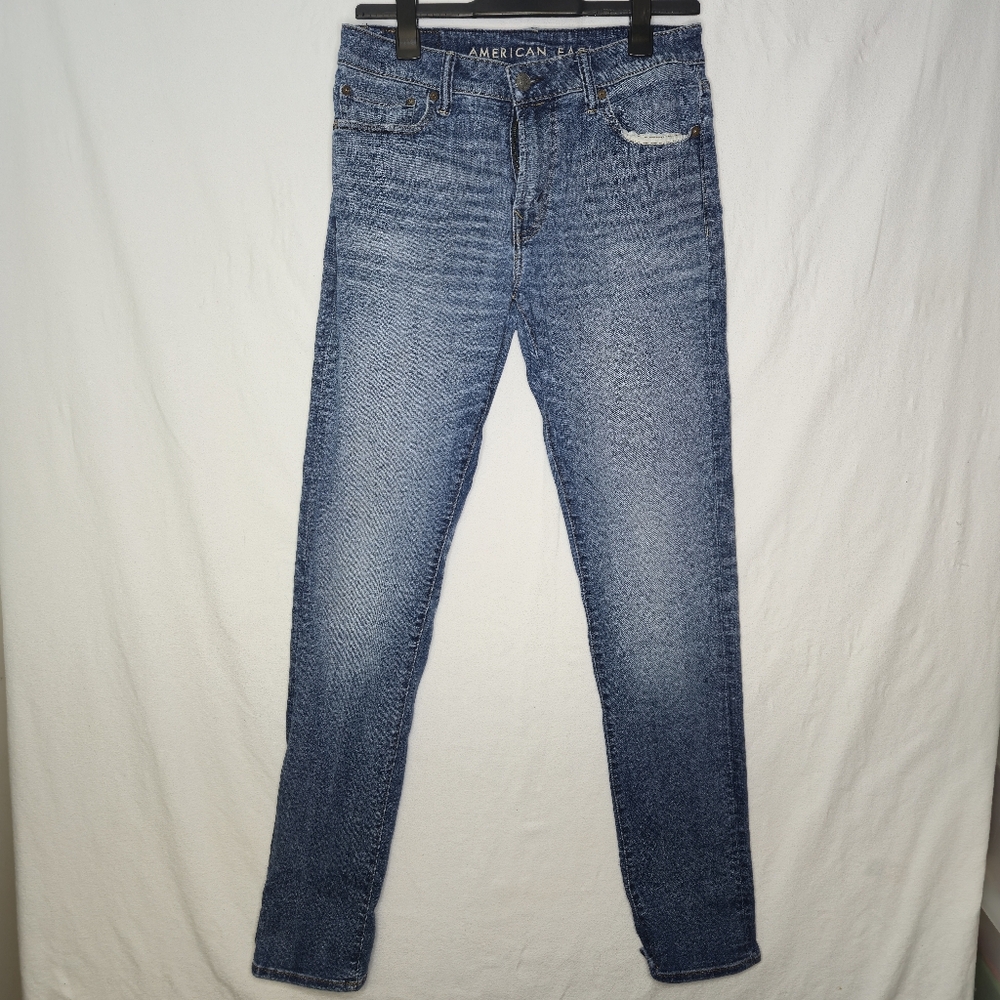 American Eagle Ladies Ne(x)t Level Airflex Slim Denim Blue Jeans Size 32 X 36